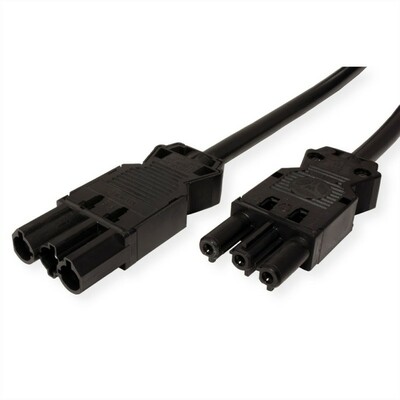 Kábel sieťový 230V predlžovací, GST18 M/F, 2m, 1.50mm², 16A, čierny