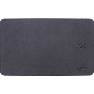 Podložka pod myš + bezdrôtová nabíjačka, 370x225x7mm, 10w, čierna