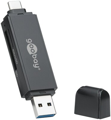 Čítačka USB 3.0 (Konektor USB A / Typ C), 2 sloty pre karty (MicroSD, SDHC), čierna