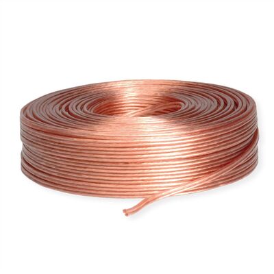 Reproduktorový kábel audio 2x2.5mm², 100m, pomedený, transparentný (goobay kábel)