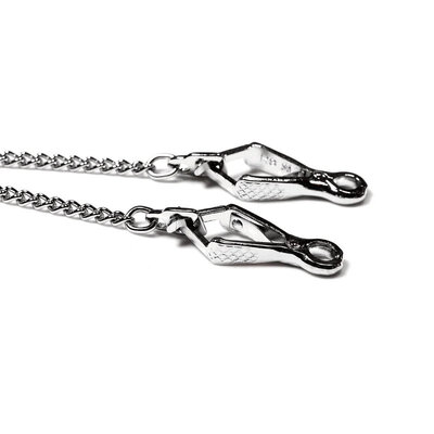 HS Spojovacia reťiazka, 38cm/1.5mm, pre 2 psov, štipcové karabíny, chrómovaná oceľ