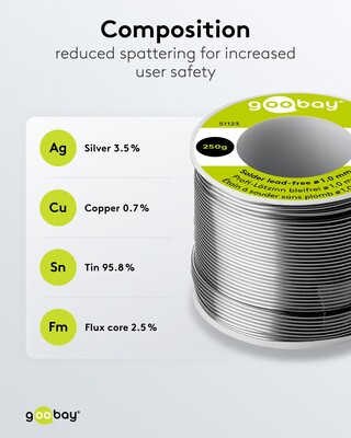 Cín spájkovací o priemere 1mm 250g špulka - bezolovnatý