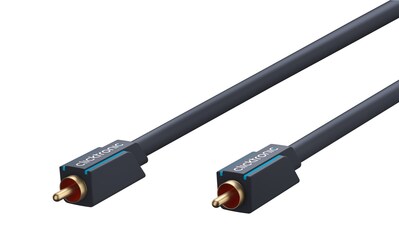 Kábel Cinch audio M/M 1m, modrý, pozl. konektor, ClickTronic