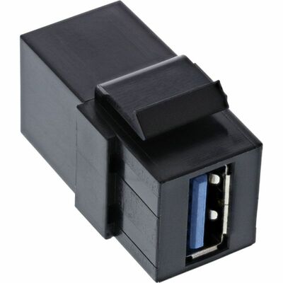 Modul USB 3.0 A/A 90° Keystone, čierny