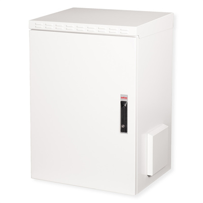 19" Rack na stenu 16U, sivý, 891x600x450mm (HxWxD), RAL7035, IP55, vonkajší, odnímateľné bočnice