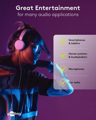 Kábel 3.5mm 4pin audio M/F predlžovací 0.5m, čierny, pozl. konektor