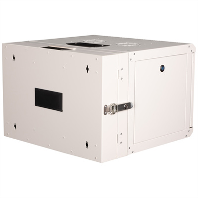 19" Rack na stenu 7U, sivý, 418x600x600mm (HxWxD), RAL7035, PRO, otočný (2-dielny)