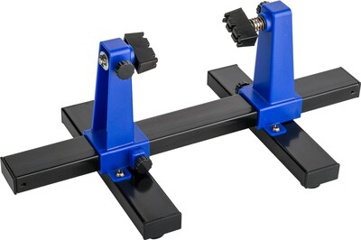 Držiak na dosku plošných spojov / spájkovací stojan / otáčanie dosky o 360°, šírka: 2-13 cm, modrý