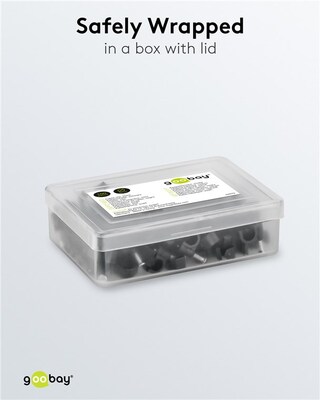 Káblová úchytka 06mm, čierna, 100ks/bal