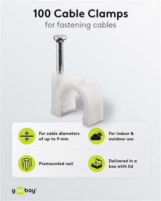 Káblová úchytka 09mm, 100ks/bal