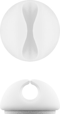 Káblový organizér, samolepiacia príchytka, ⌀7.8mm, 5ks/bal, biely