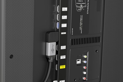 Uhlový adaptér HDMI M/F 90°, smerom doprava, 4K@60Hz, čierny, pozl. kon.