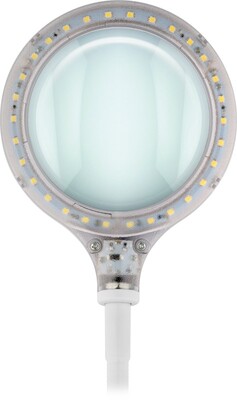 Stolná lupa s LED podsvietením, s úchytom na "štipec", zväčšenie 1.75x, biela