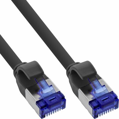 S/FTP (PiMF) Patchkábel LSOH TPE 20m cat.6a, čierny, slim, Cu, flexiblný