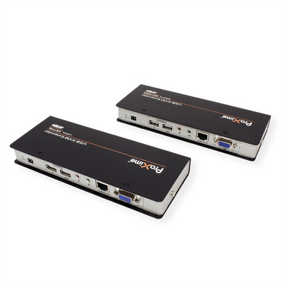 Predĺženie KVM cez TP do 300m, VGA, USB, RS-232, Audio (3.5mm jack), Dual Remote (lokálne ovládanie)
