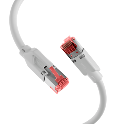 S/FTP (PiMF) Patchkábel LSOH 15m cat.6a, biely, Cu UC900 s TM21
