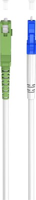 Fiber kábel LC-SC/APC, 30m Simplex OS2(9/125µm), LSOH, G657.A2, ohybný, 3mm, biely