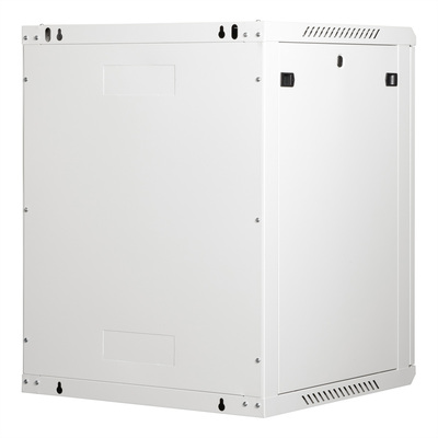 19" Rack na stenu 15U, sivý, 779x600x600mm (HxWxD), odnímateľné bočnice