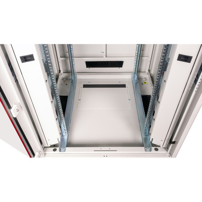 19" Rack na podlahu 26U, 1342x800x800mm (HxWxD), PRO, sklenené dvere, sivý