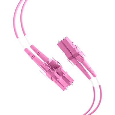 Fiber kábel LC-LC, 3m Duplex OM4(50/125µm), LSOH, 1.2mm, fialový