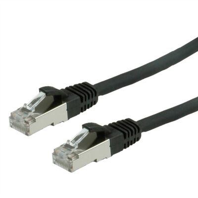 S/FTP (PiMF) Patchkábel LSOH 1m cat.6, čierny, Cu