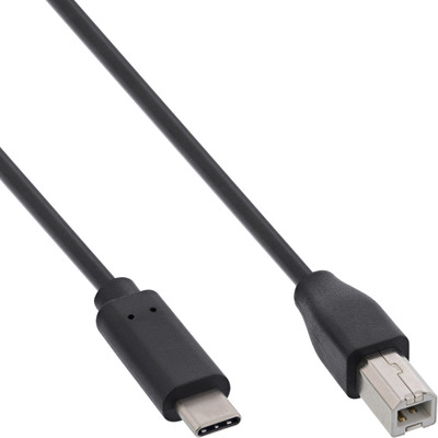 Kábel USB 2.0 Typ C CM/BM(2.0) 1m, High Speed, čierny