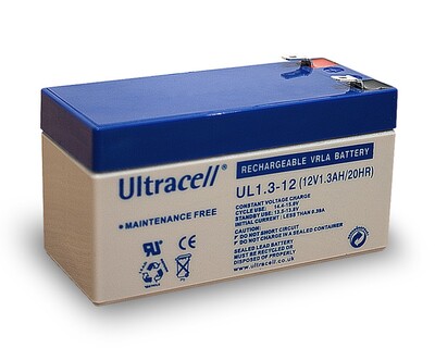 Batéria Ultracell AKKU UL1.3-12 (12V 1.3Ah), Faston (4.8mm)