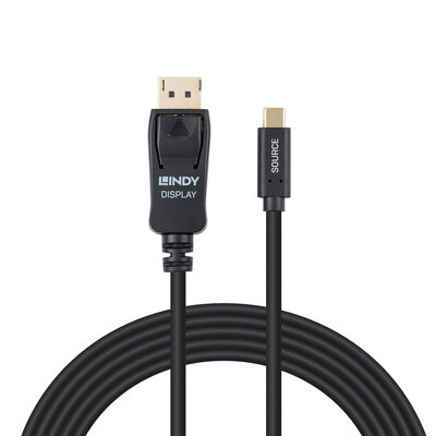 Kábel USB 3.1 Typ C na DisplayPort M/M 2m, 4K@60Hz UHD, HDR, čierny