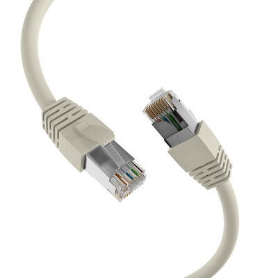 S/FTP (PiMF) Patchkábel LSOH 5m cat.8.1, sivý, Cu, 40GBit/s, 2000MHz