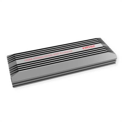 Externý box / Adaptér USB 4 Gen 3x2 Typ C na NVMe M.2 SSD HDD (M-key), 40Gbps, sivý