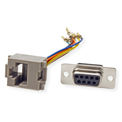 Adaptér/redukcia D-SUB 9pin, DB9/RJ45 F/F, neosadený