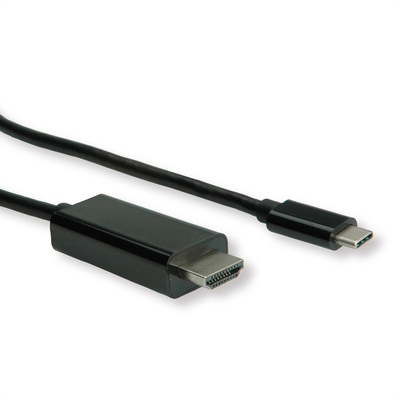 Kábel USB 3.1 Typ C na HDMI M/M 1m, gen.2, 4K@60Hz, čierny