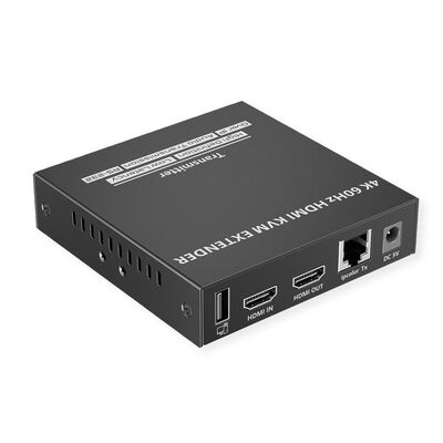 Predĺženie KVM cez TP/IP (LAN) do 120m, HDMI, USB, Audio, RS232, s lokálnym monitorom, 4K@60Hz