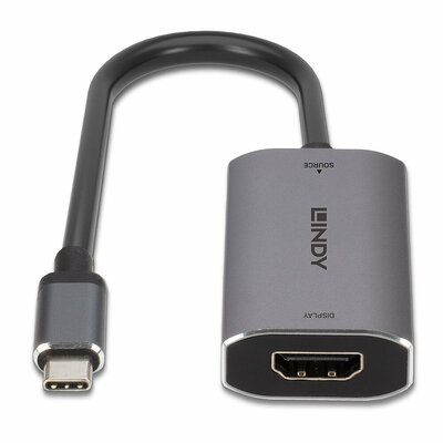 Adaptér USB 3.1 Typ C na HDMI 8K@60Hz, HDMI 2.1, M/F, sivý 10cm