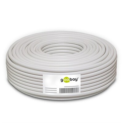 Reproduktorový kábel audio 2x0.75mm², 50m, pomedený, transparentný