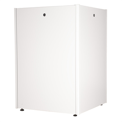 19" Rack na podlahu 22U, 1125x800x800mm (HxWxD), BASIC, sklenené dvere, sivý