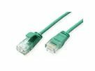 UTP Patchkábel LSOH TPE 0.15m cat.6a, zelený, slim, Cu, Flex Cable, Roline Green, Eco obal