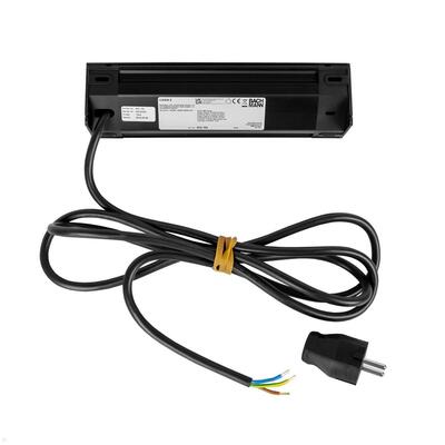 CASIA2 3xUTE 230V, 2m kábel 1.5mm², vidlica CEE7/7, Hliník, nerezová farba
