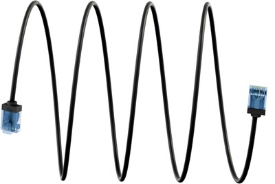 UTP Patchkábel LSOH TPE 7.5m cat.6a, čierny, slim, Cu, Flex Cable, Eco obal