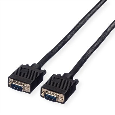 Kábel VGA M/M 10m, prepojovací, tienený, čierny