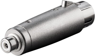 Adaptér XLR/Cinch (RCA) F/F, kovový, priamy