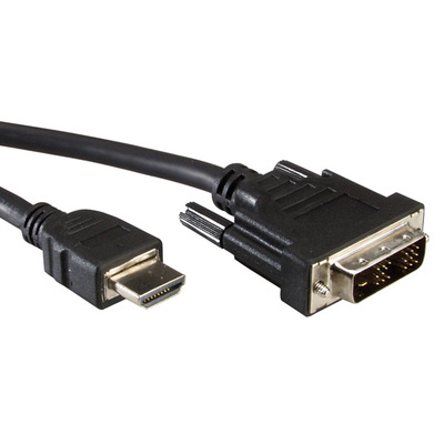 Kábel DVI-D/HDMI M/M 3m, Single-Link, 1920x1080@60Hz, čierny