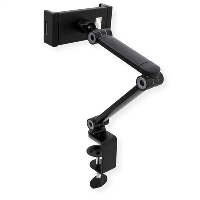 Držiak pre tablety 4.7-12.9" na stôl, univerzálny, max 1kg, rameno 470mm, čierny