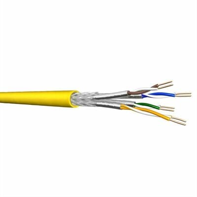 S/FTP (PiMF) drôt LSOH 500m cat.8.2, CPR Dca, AWG22, 2000Mhz, 40GBase-T, žltý, meď, Draka