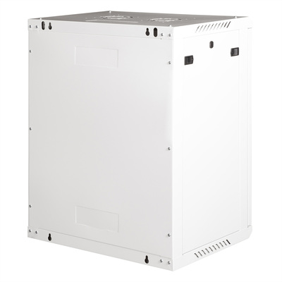 19" Rack na stenu 18U, sivý, 912x600x450mm (HxWxD), odnímateľné bočnice