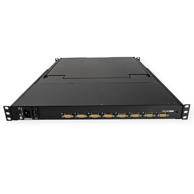 KVM konzola 19" LCD, 8 Port, VGA, PS2+USB, DE layout