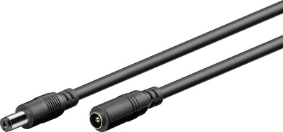 Kábel predlžovací DC 5.5mm / 2.1mm, AWG20, 10m, čierny