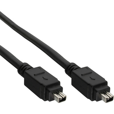 Kábel FireWire 4/4 M/M 3m, IEEE 1394a, 400 Mbit/s, čierny