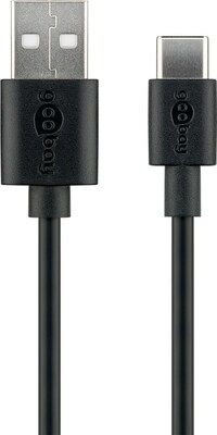 Kábel USB 2.0 AM/CM (3.1 Typ C) 2m, High Speed, čierny