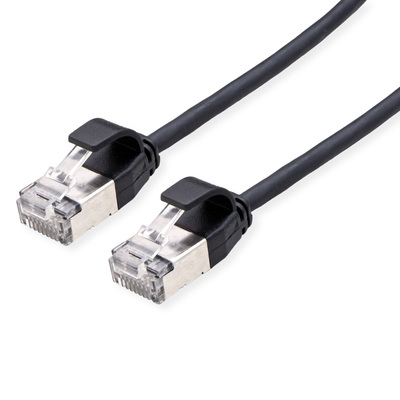 U/FTP (PiMF) Patchkábel LSOH 2m cat.6a, čierny, slim, Cu, Flex Cable, Component Level